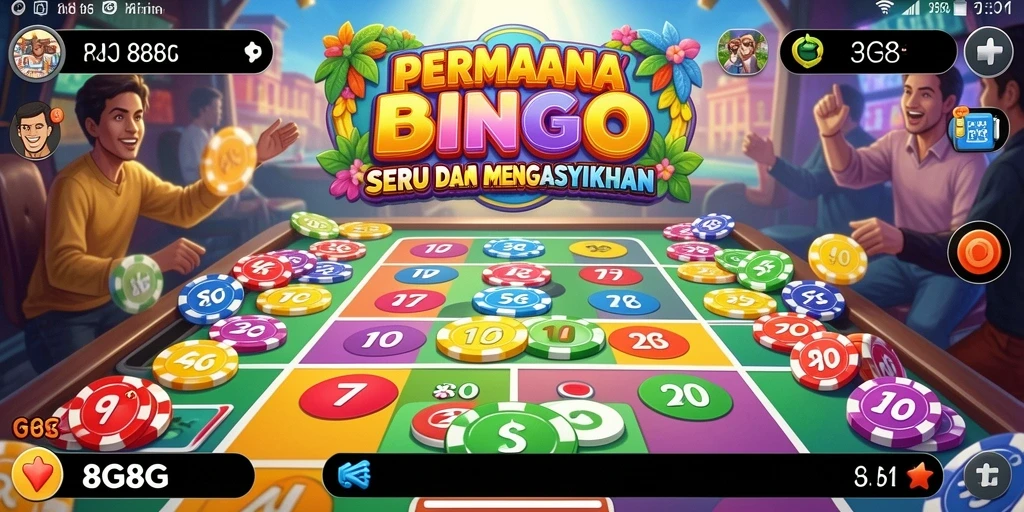 Tampilan gameplay seru di aplikasi Bingo 8G8G.