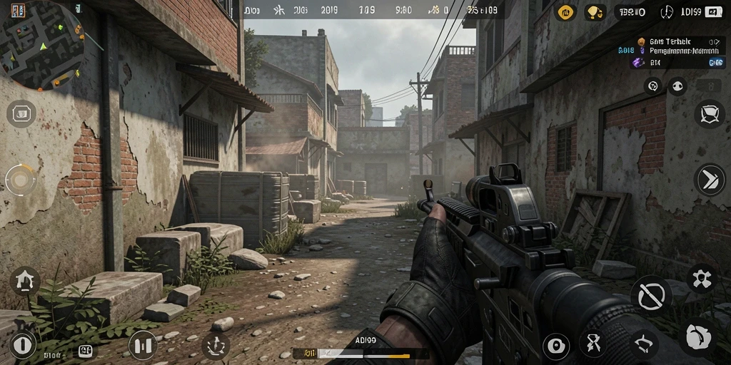 Tangkapan layar utama ADI99 menampilkan aksi mendebarkan dalam gameplay FPS.