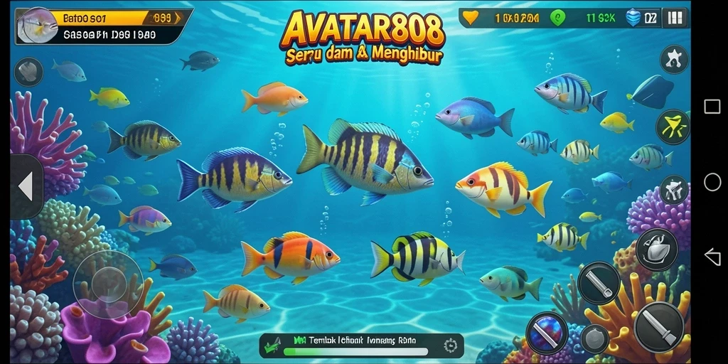 Tampilan gameplay menembak ikan yang seru di AVATAR808.