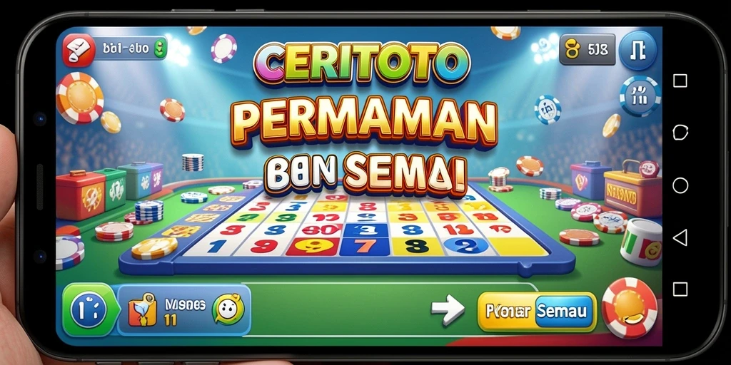Tampilan gameplay seru di CERITOTO yang menampilkan suasana Bingo.
