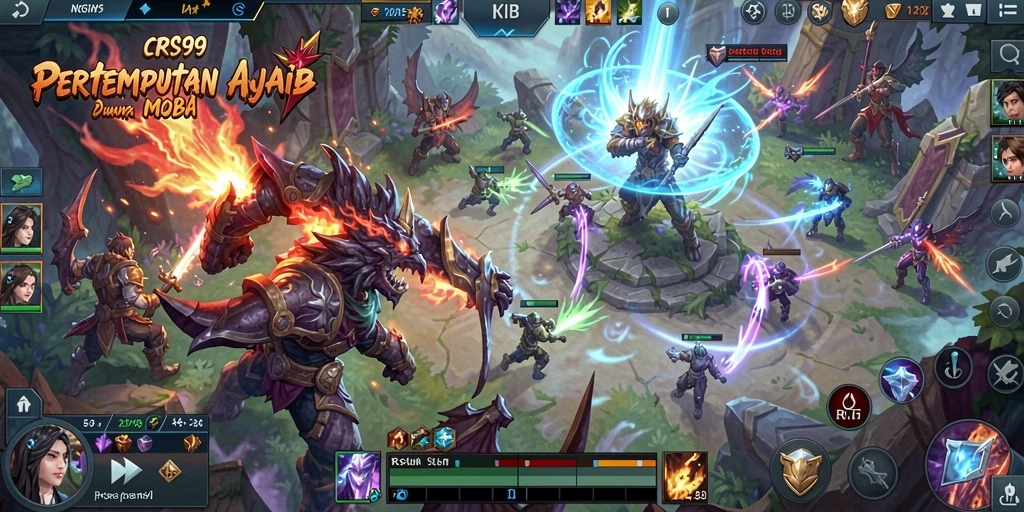 Tangkapan layar dari gameplay seru CRS99 di arena pertempuran.
