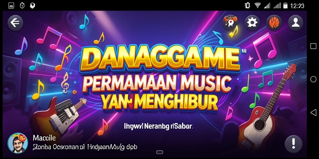 Screenshot gameplay menunjukkan keseruan bermain musik di DANAGAME.