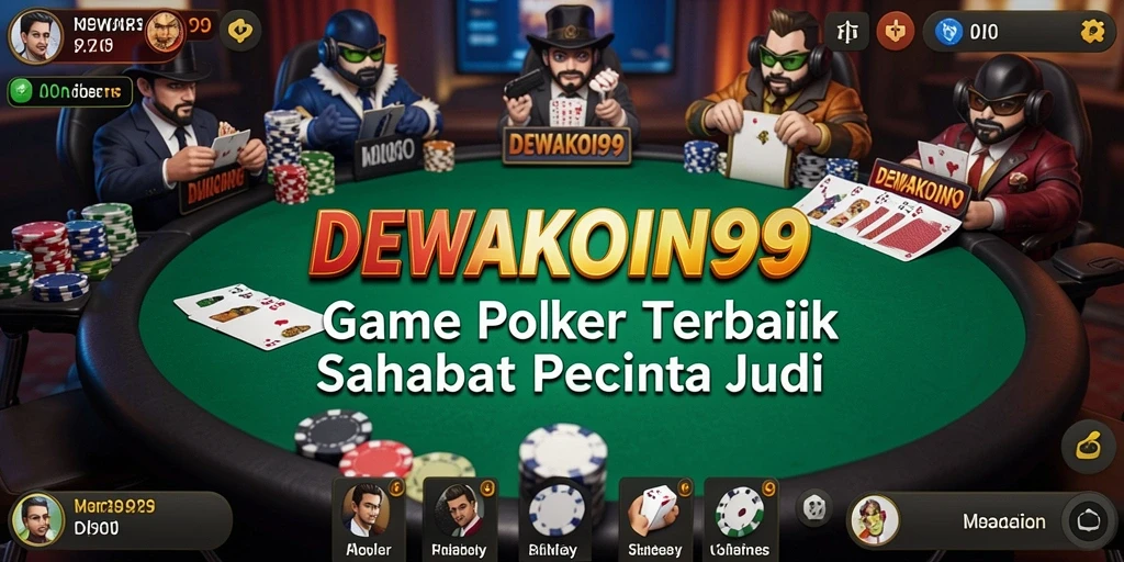 Tampilan gameplay Poker yang seru dan menarik dari DEWAKOIN99.