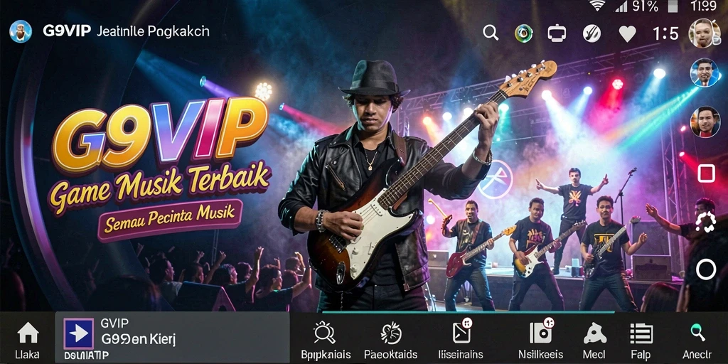Tampilan gameplay G9VIP yang seru dengan berbagai pilihan musik.