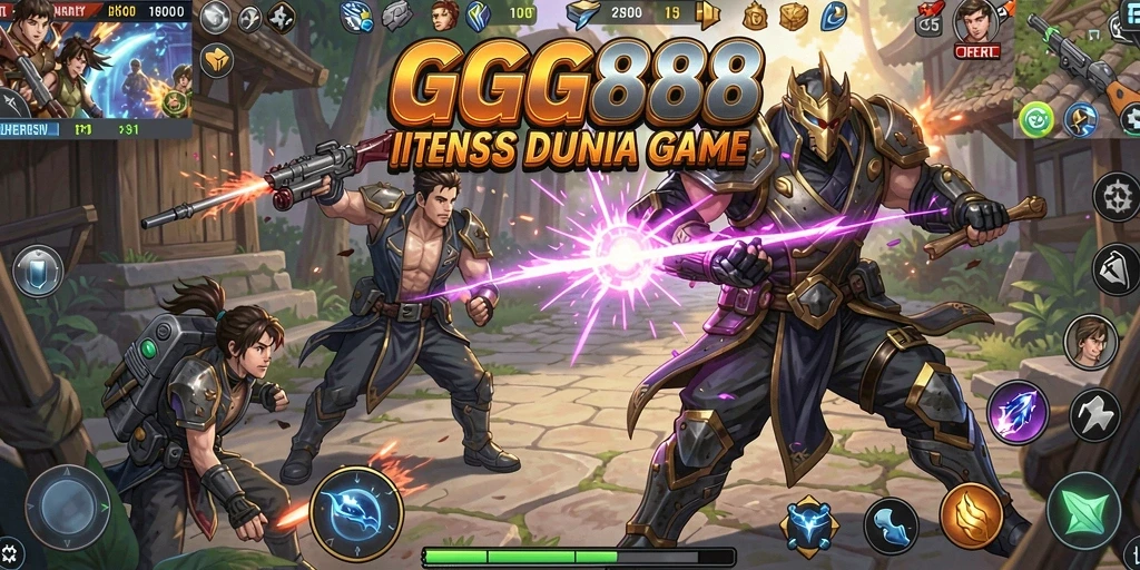 Screenshot gameplay GGG888 menunjukkan aksi pertarungan yang mendebarkan.