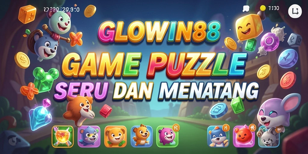 Tampilan gameplay GLOWIN88 yang seru dalam menyelesaikan teka-teki.