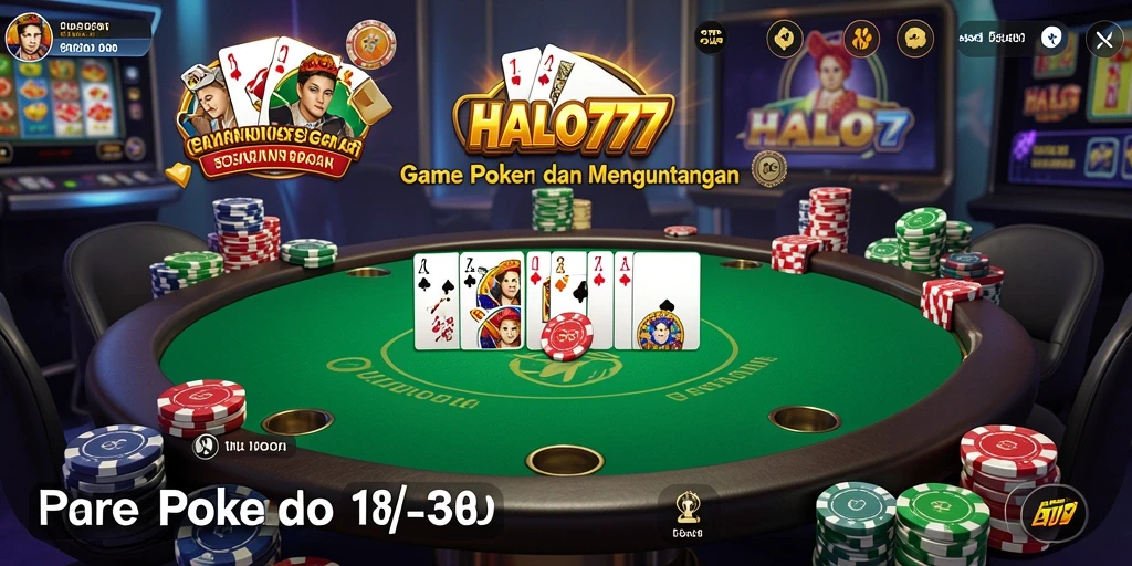 Tampilan menarik dari gameplay poker HALO777 yang mengasyikkan.