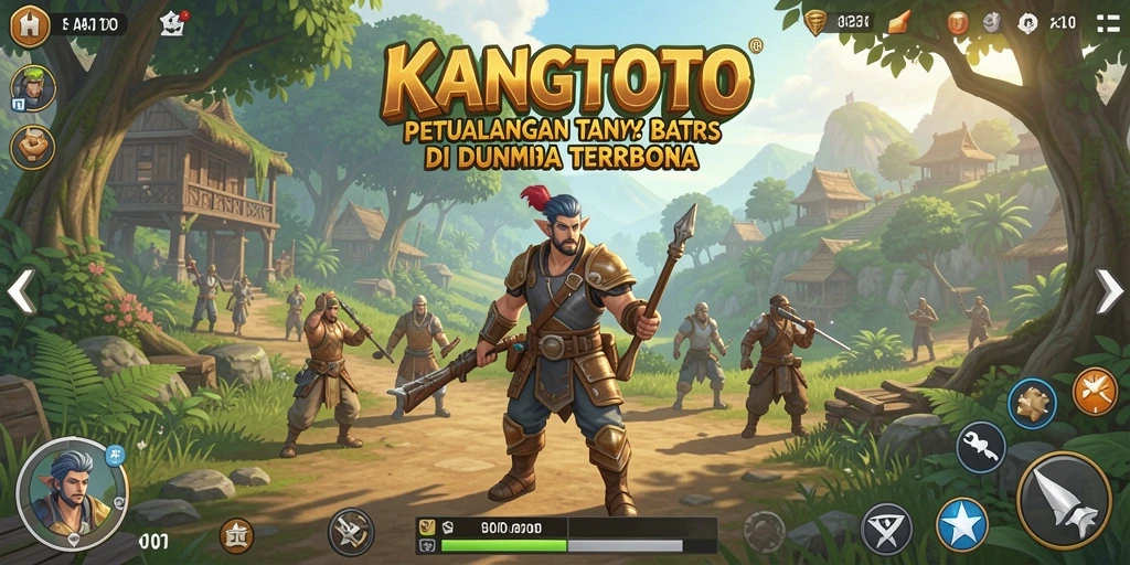 Screenshot menunjukkan pemandangan indah dalam game Open World.
