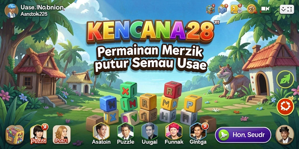 Tampilan gameplay KENCANA28 yang seru dan penuh warna.