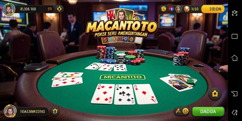 Tampilan gameplay seru dari permainan Poker di MACANTOTO.