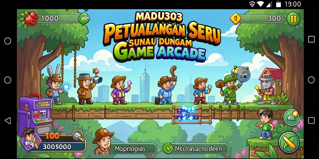 Screenshot gameplay MADU303 yang menampilkan aksi seru dalam petualangan Arcade.