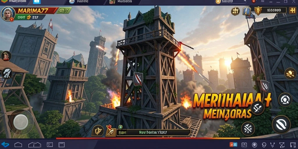 Tampilan gameplay menara pertahanan yang strategis dan seru.