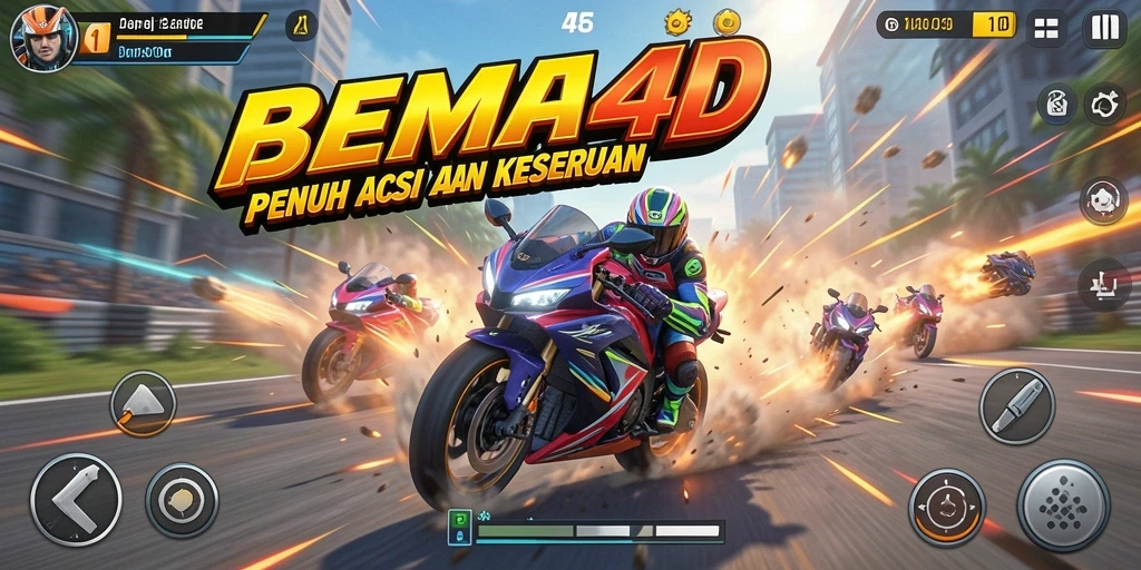 Tampilan menakjubkan dari balapan motor yang penuh aksi.