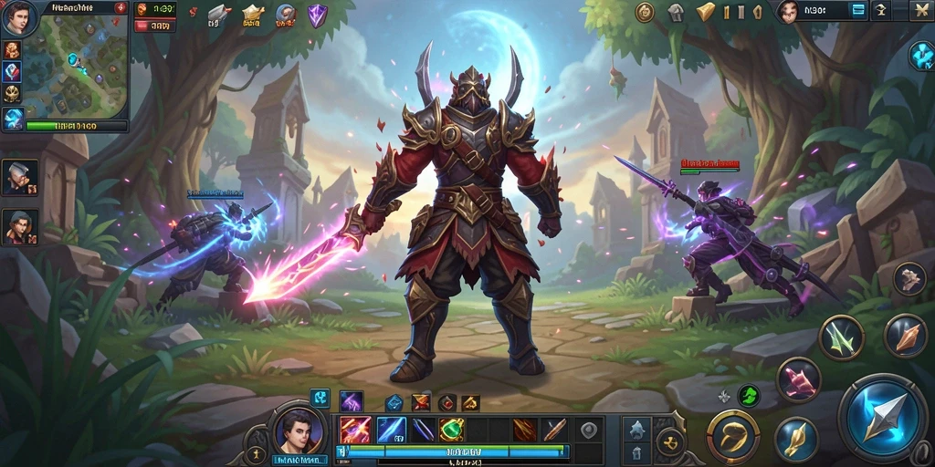 Tampilan screenshot N32 menampilkan pertempuran epik di dunia MMORPG.
