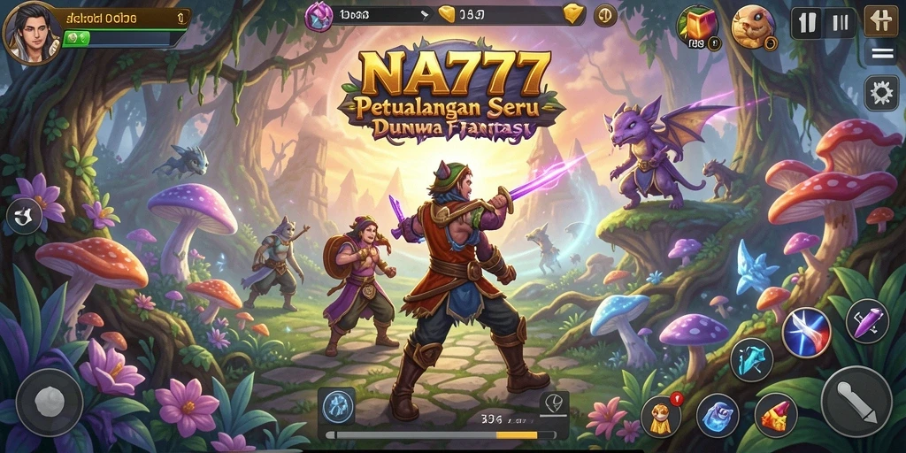 Tampilan gameplay yang menakjubkan dalam dunia RPG penuh petualangan.