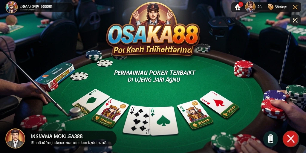 Tampilan gameplay seru dalam OSAKA88 saat bermain Poker