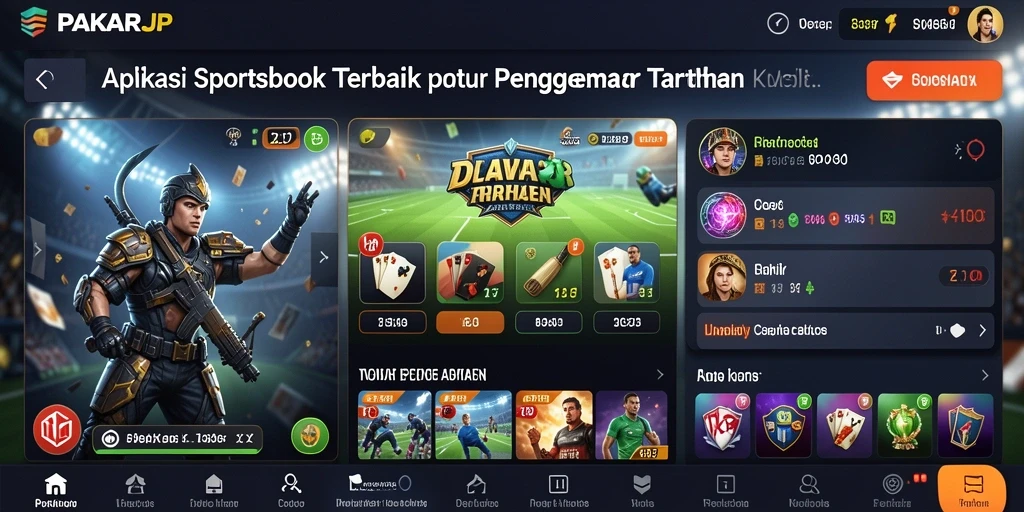 Tampilan utama PAKARJP menampilkan opsi taruhan menarik untuk berbagai olahraga.
