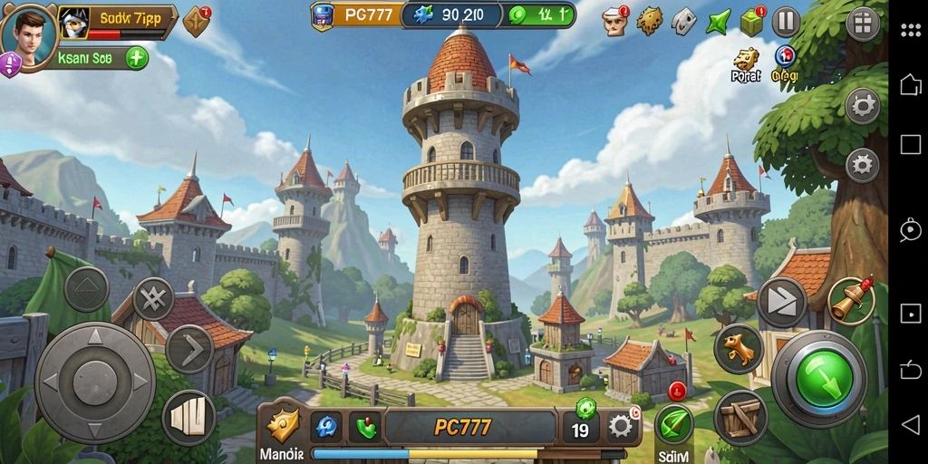 Tampilan gameplay Tower Defense yang menegangkan dan strategis.
