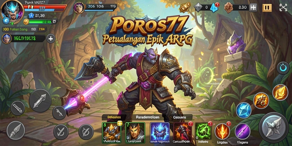Tampilan menakjubkan dari gameplay POROS77 yang penuh aksi.