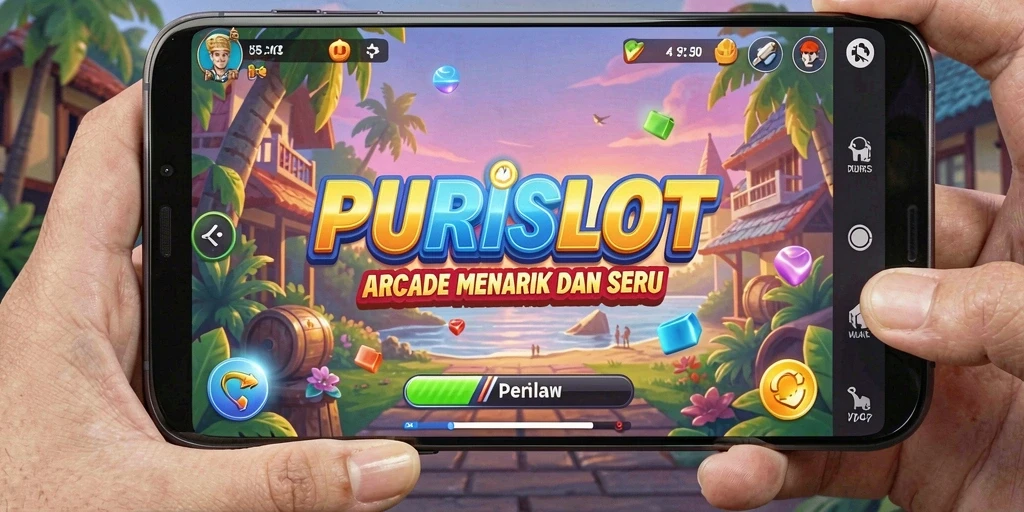 Tampilan gameplay PURISLOT yang seru dan penuh warna.