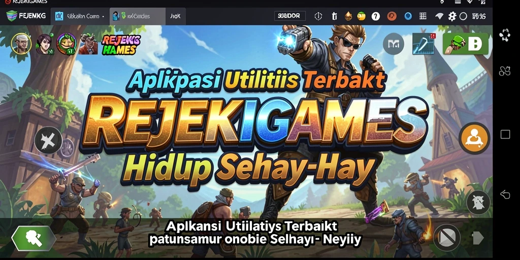 Tampilan utama aplikasi REJEKIGAMES yang memudahkan pengguna.