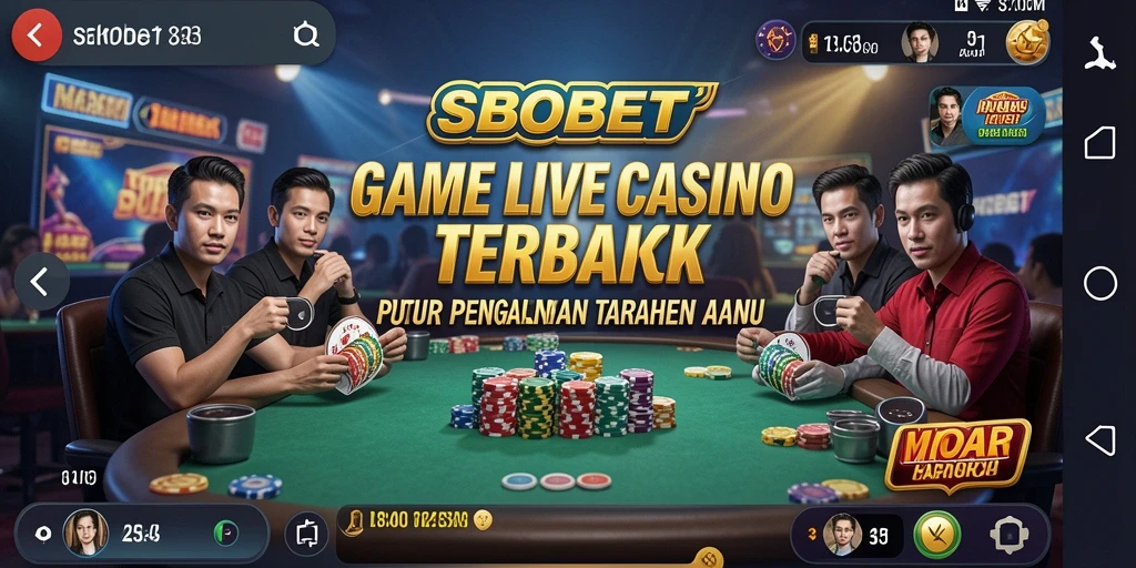 Tampilan gameplay Live Casino SBOBET menampilkan interaksi dealer yang menarik.