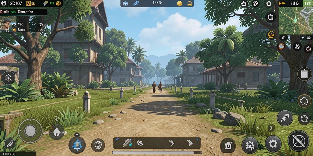 Tampilan gameplay SD107 yang menonjolkan simulasi interaktif.
