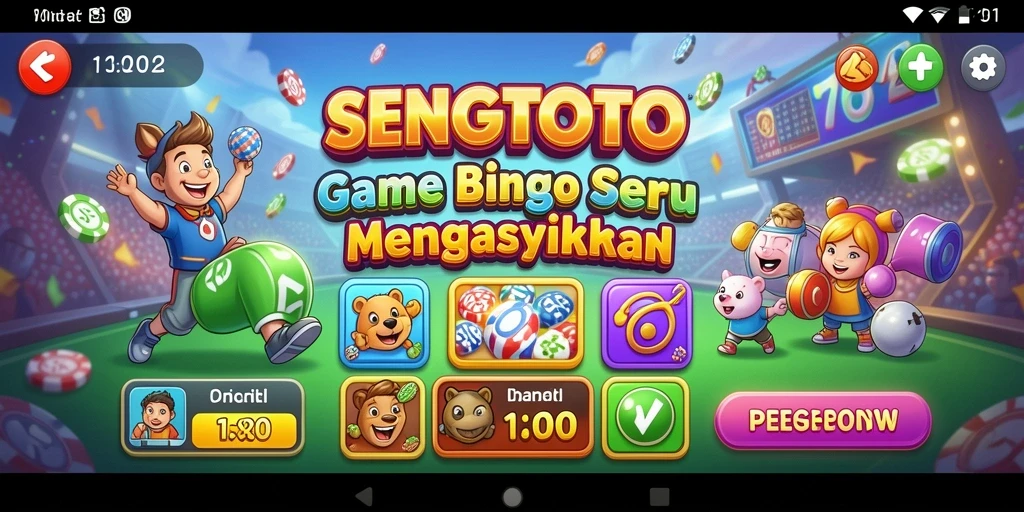 Screenshot gameplay SENGTOTO yang menampilkan keseruan bingo.