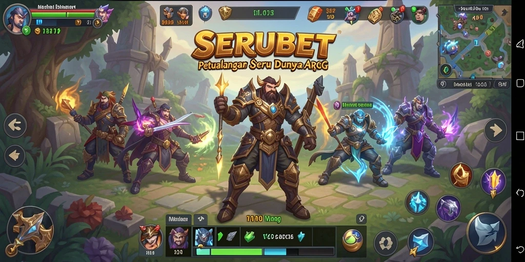 Tangkapan layar dari gameplay seru SERUBET dengan aksi pertempuran ARPG.