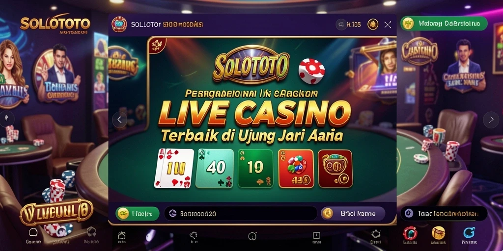 Tampilan gameplay Live Casino SOLOTOTO yang mendebarkan dan interaktif.