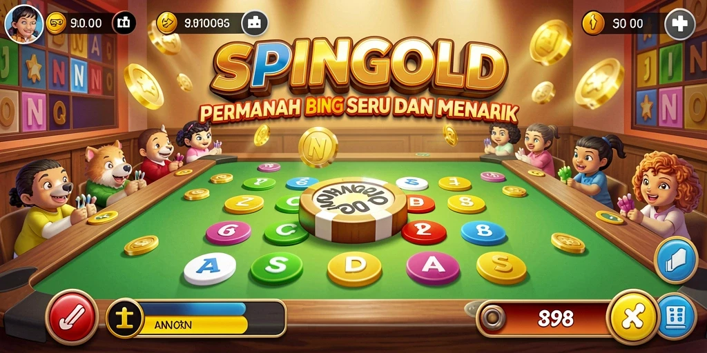 Screenshot gameplay SPINGOLD menampilkan keseruan bermain Bingo.