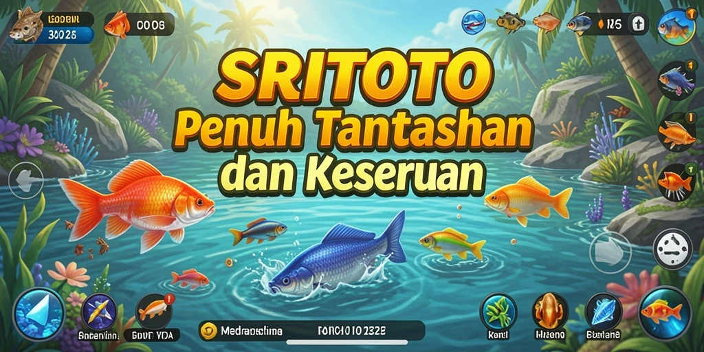 Screenshot SRITOTO menampilkan gameplay yang realistis dan menarik saat memancing.