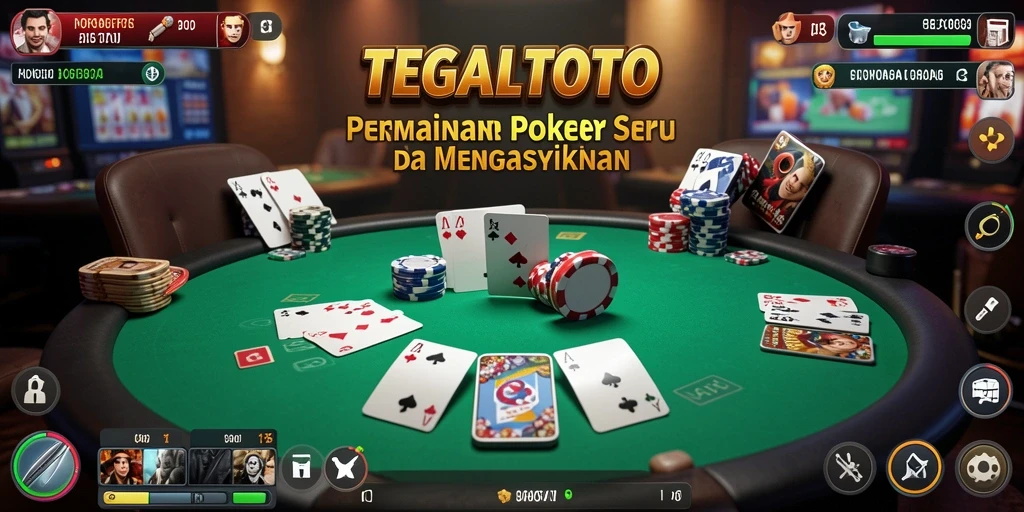 Tampilan antarmuka permainan Poker yang menawan di TEGALTOTO.