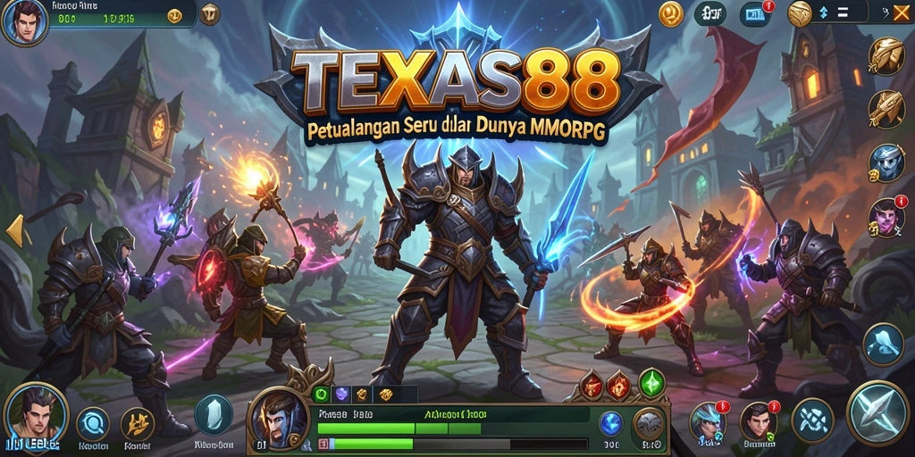 Tampilan gameplay <strong>TEXAS88</strong>, petualangan seru di dunia MMORPG yang menakjubkan.