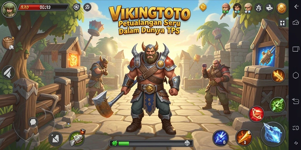 Gameplay seru VIKINGTOTO dalam aksi TPS yang mendebarkan.